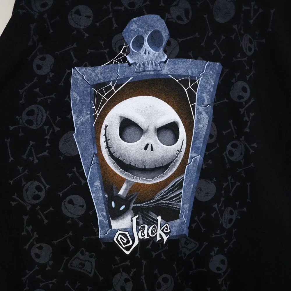 Disney Nightmare Before Christmas Jack Skellington Coffin T-Shirt 2XL Goth Black